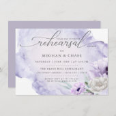 Waterverf Garden Floral Lila papaver Kaart (Voorkant / Achterkant)