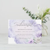 Waterverf Garden Floral Lila papaver Kaart (Staand voorkant)