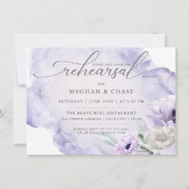 Waterverf Garden Floral Lila papaver Kaart