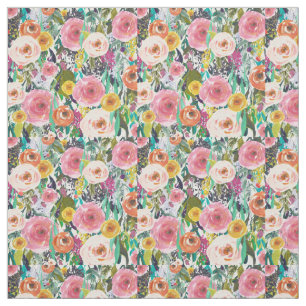 Waterverf Garden Floral Stof