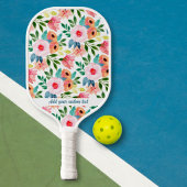  Waterverf Garden Flowers Aangepaste tekst Pickleball Paddle