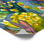 Waterverf Garden Flowers Art Poster (Hoek)