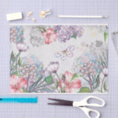 Waterverf Garden Flowers Butterfly Dragonfly Tissuepapier (Craft)