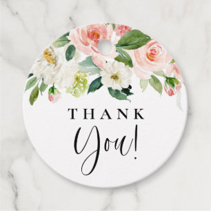 Waterverf  Garden Flowers Dank u Bedankjes Labels