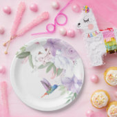 Waterverf Garden Flowers Hummingbird Bird Bedankt Papieren Bordje (Feest)