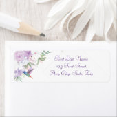 Waterverf Garden Flowers Hummingird Etiket (Insitu)