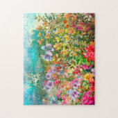 Waterverf Garden Flowers Legpuzzel (Verticaal)