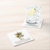 Waterverf Garden Flowers Quote Rustic Farmhouse Kartonnen Onderzetters (Insitu)