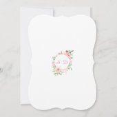 Waterverf Garden Flowers Unicorn Baby shower Kaart (Achterkant)