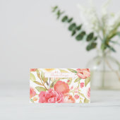 Waterverf Garden Flowers Visitekaartje (Staand voorkant)