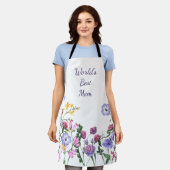 Waterverf Garden Flowers World's Best Mam Schort (Gedragen)