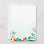 Waterverf Garden Greenery Floral Retirement Party Kaart (Achterkant)