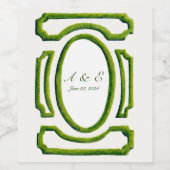 Waterverf Garden Hedge Bottle Label Wijn Etiket (Enkel label)