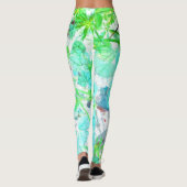 Waterverf Garden Impressionist Yoga Pants Runing Leggings (Achterkant)