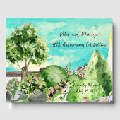 Waterverf Garden Scene gepersonaliseerd Gastenboek (Voorkant)