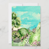 Waterverf Garden Scene - Gepersonaliseerd Jubileum Kaart (Achterkant)