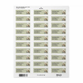 Waterverf Garden Sparrow Natuur Bird Adres Etiket (Full Sheet)