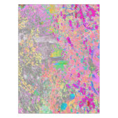 Waterverf Garden Sunrise met paarse bloemen Tafelkleed (Voorkant)