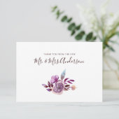 Waterverf Garden Wedding Bedankt (Staand voorkant)