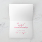 Waterverf Garden Wedding Bedankt Kaart (Binnen)