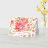 Waterverf Garden Wedding Bedankt Kaart (Gele Bloem)