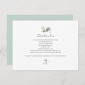 Waterverf Garden Wedding Briefkaart (Voorkant / Achterkant)