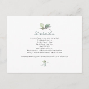 Waterverf Garden Wedding Briefkaart