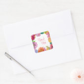 Waterverf Garden Wedding Dank jullie Stickers (Envelop)