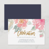 WATERVERF GARDEN WEDDING-festiviteitskaart Kaart (Voorkant / Achterkant)