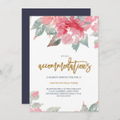 WATERVERF GARDEN WEDDING hotelkaart Informatiekaartje (Voorkant / Achterkant)