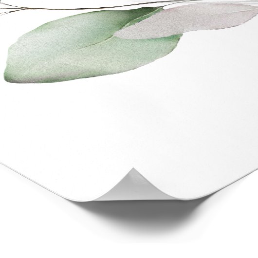 Waterverf Garden Wedding Poster (Hoek)