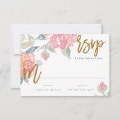 WATERVERF GARDEN WEDDING-respons RSVP-kaart RSVP Kaartje (Voorkant)