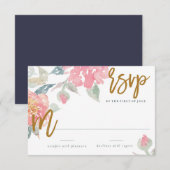 WATERVERF GARDEN WEDDING-respons RSVP-kaart RSVP Kaartje (Voorkant / Achterkant)