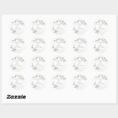 Waterverf Garden Wedding Ronde Sticker (Vel)