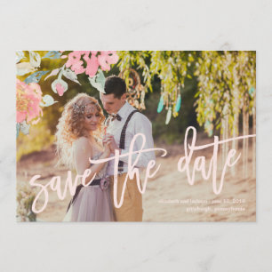 WATERVERF GARDEN WEDDING Save the Date Card