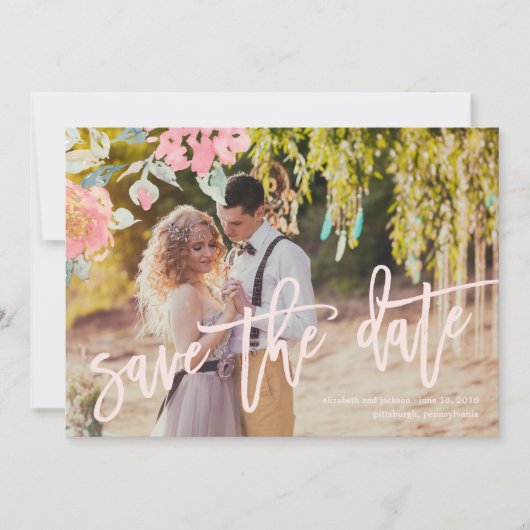 WATERVERF GARDEN WEDDING Save the Date Card (Voorkant)
