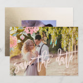 WATERVERF GARDEN WEDDING Save the Date Card (Voorkant / Achterkant)