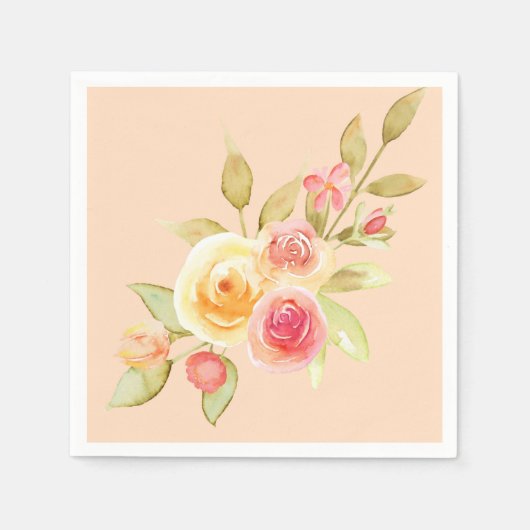 Waterverf Garden Wedding Servet (Voorkant)