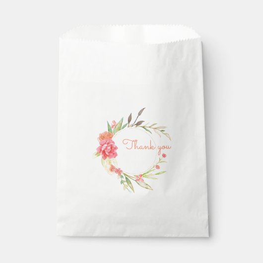Waterverf Garden Wreath Bedankzakje (Voorkant)