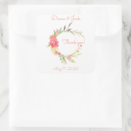 Waterverf Garden Wreath Stickers (Tas)