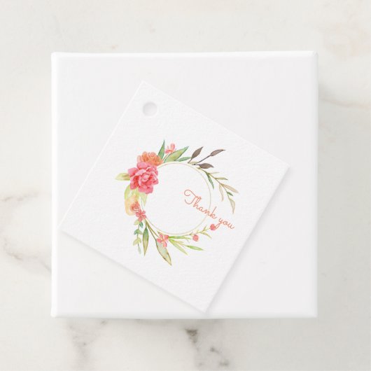 Waterverf Garden WreathDank u Labels (In situ)