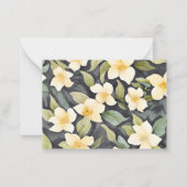 Waterverf Gardenia's van dankbaarheid Notitiekaartje (Achterkant)