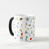 Waterverf Gardening Coffee Mok (Voorkant links)