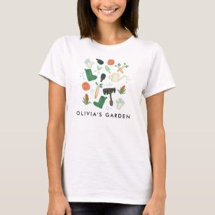 Waterverf Gardening op maat T-shirt