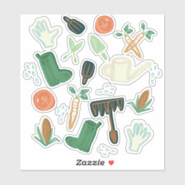 Waterverf Gardening Sticker