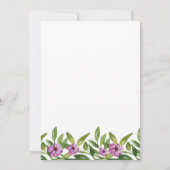 Waterverf Garland paarse bruiloft verlovingsfeest Kaart (Achterkant)