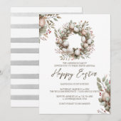 Waterverf Garland | Paaspicknick en eierjacht Kaart (Voorkant / Achterkant)