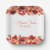 Waterverf Garland van vruchten en bessen Papieren Bordje (Voorkant)