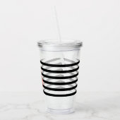 Waterverf garnaalstrepen Monogram Acryl Drinkbeker (Links)