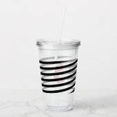 Waterverf garnaalstrepen Monogram Acryl Drinkbeker (Achterkant)